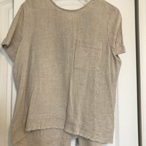 Oatmeal linen blouse